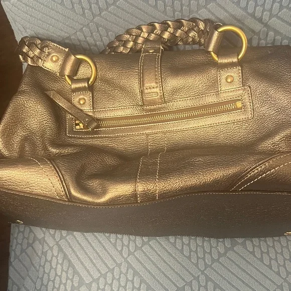 Coach Daphne large Metallic Pewter Shoulder Bag - Picture 3 of 5